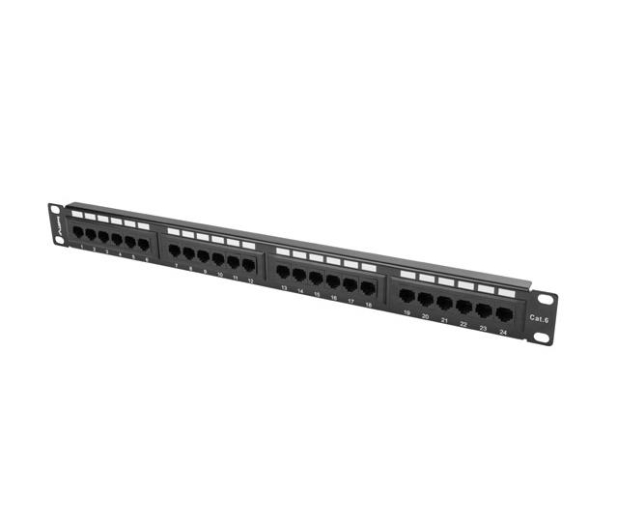 LANBERG Patch Panel 24 Port 1U Kat.6 czarny PPU6-1024-B - 457375 - zdjęcie 4